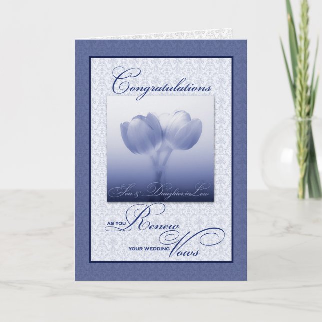 Invitation Félicitations pour Son et sa femme Vow Renouvellem (Devant)