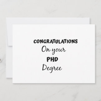 Invitation félicitations pour votre diplôme de doctorat