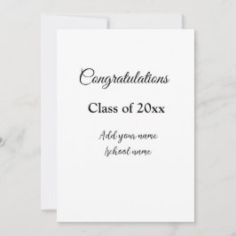 Invitation Félicitations simples pour la remise des diplômes,