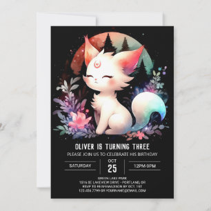 Invitation Feline Digital Cat Anniversaire