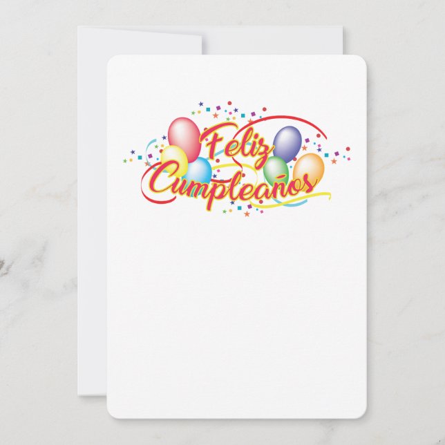 Invitation Feliz Cumpleaños (Devant)