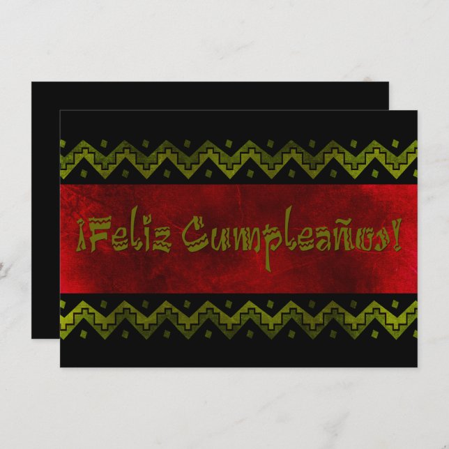 Invitation feliz cumpleaños arriba (Devant / Derrière)
