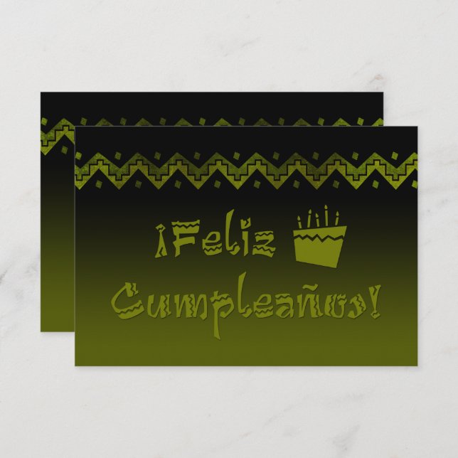Invitation feliz cumpleanos arriba cake (Devant / Derrière)