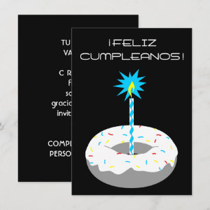 Invitation feliz cumpleanos rosquilla