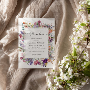 Invitation Fell In Love Fête des mariées Floral Spring Garden