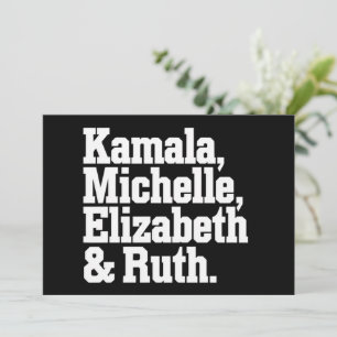 Invitation Feminist Political Kamala Michelle Elizabeth Ruth
