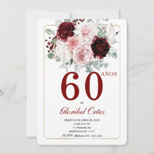 Invitation Femme Adulte 60 Ans Anniversaire