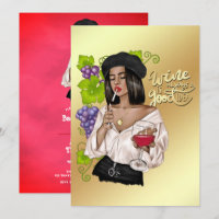 Femme Afro-Américaine Vin Bachelorette Française