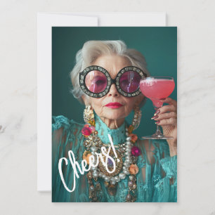 Invitation Femme Âgée Glamour audacieuse mode de luxe