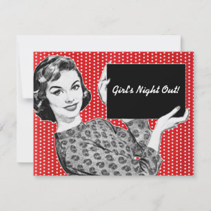Invitation Femme aux signes des années 1950