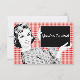Invitation Femme aux signes V2 des années 1950