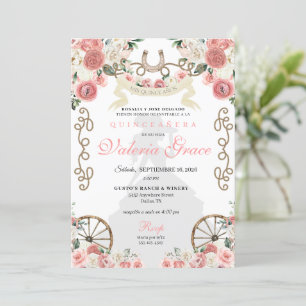 Invitation Femme Charra rose de l'Ouest Quinceañera