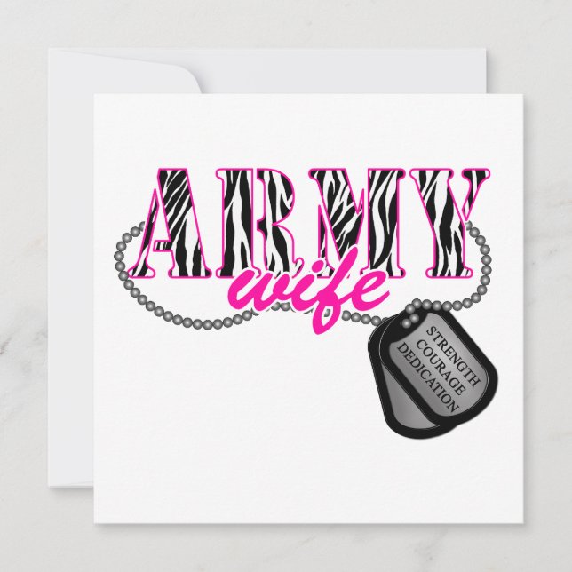 Invitation Femme de l'armée (Devant)