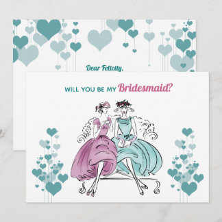 Invitation Femme d'honneur au mariage 1950