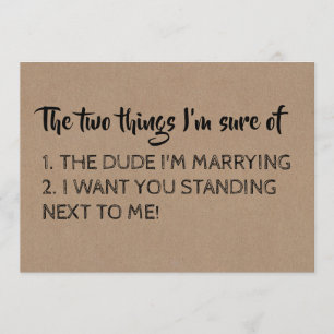 Invitation Femme d'honneur / Femme d'honneur