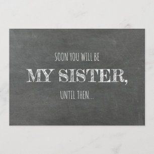 Invitation Femme d'honneur moderne / La servante d'honneur