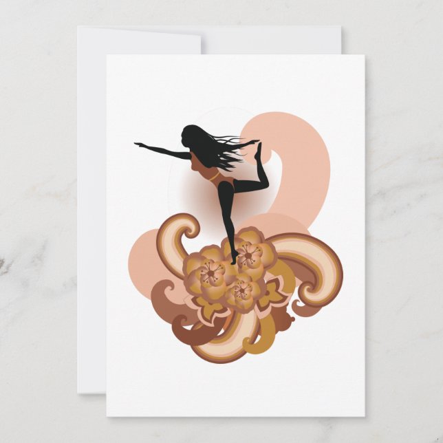 Invitation Femme faisant du yoga (Devant)