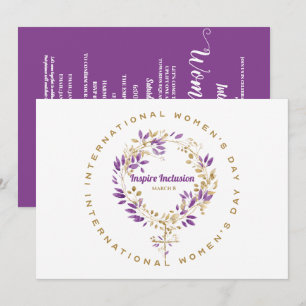 Invitation Femme florale signe de la Fête des Femmes Mars 20