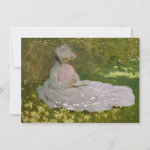 Invitation Femme Lecture Springtime Monet