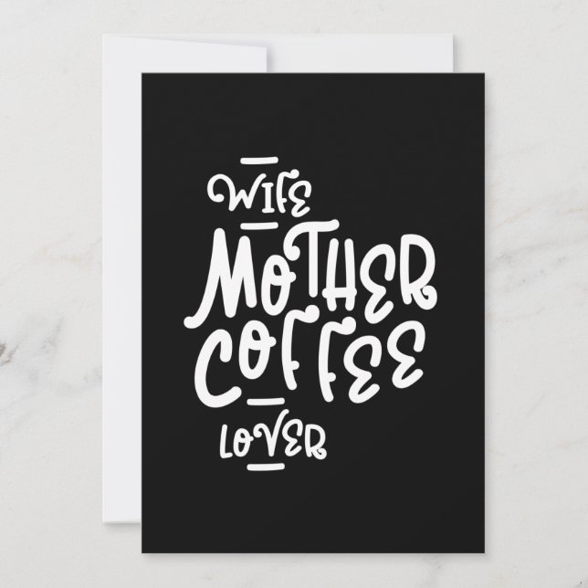 Invitation Femme Mère Café Lover Mère's Day Cadeau (Devant)
