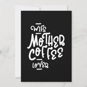 Invitation Femme Mère Café Lover Mère's Day Cadeau