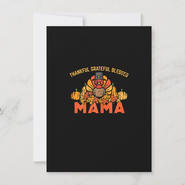 Invitation Femme Remerciement Gratuit Béni Mama Thanksgiving (Devant)