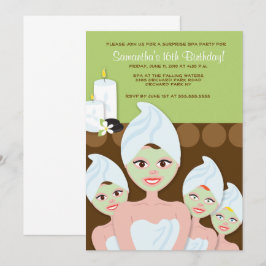 Invitation FEMME spa FÊTE Anniversaire ou Fête des mariées 5x