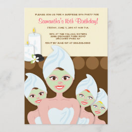 Invitation FEMME spa FÊTE Anniversaire ou Fête des mariées 5x