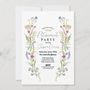 Invitation Femmes à la retraite Fleurs sauvages Floral Ditsy