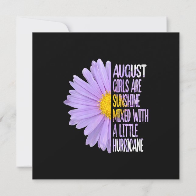 Invitation Femmes Août Anniversaire Femme Cadeau Drôle Daisy (Devant)