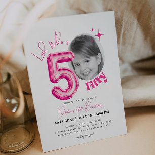 Invitation Femmes roses - Regarder photo dont le 50e annivers
