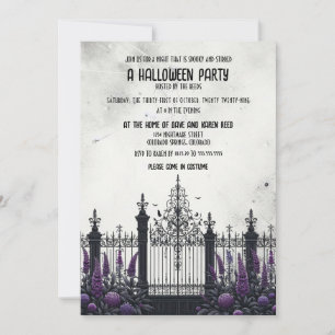 Invitation Fence gothique Parti d'Halloween