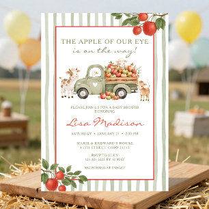 Invitation Ferme de camion de douche de bébé Apple de notre œ