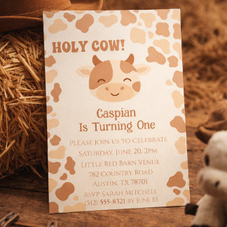Invitation Ferme Sainte Vache Impression de Vache Animal de F