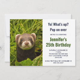 Invitation Ferret Brown dans l'herbe