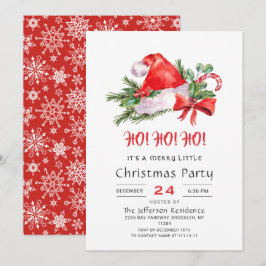 Invitation Festif Santa Hat Joyeux Noël Petite fête