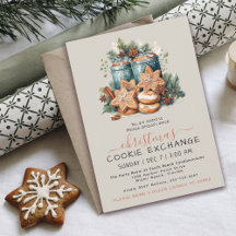 Festif Watercolor Cookie Exchange Party