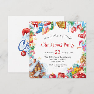 Invitation Festin Funny Joyeux Petit Noël Fête Fête