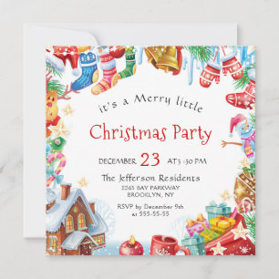 Invitation Festin Funny Joyeux Petit Noël Fête Fête