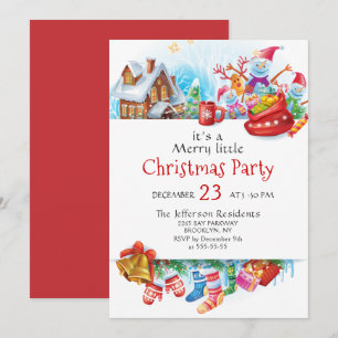 Invitation Festin Funny Joyeux Petit Noël Fête Fête