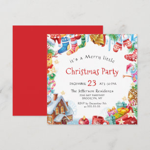 Invitation Festin Funny Joyeux Petit Noël Fête Fête