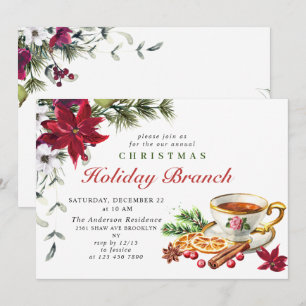 Invitation Festin Poinsettia Noël