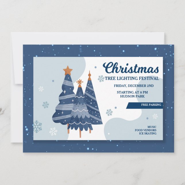 Invitation Festival de l'éclairage des arbres de Noël Invitat (Devant)