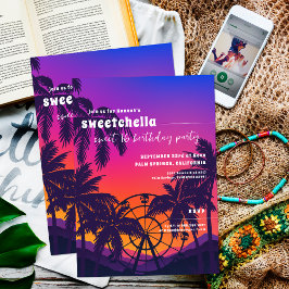 Invitation Festival de musique | Ferris Wheel Palms Sweet 16