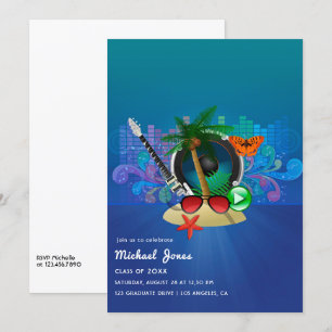 Invitation Festival de musique tropicale Island Graduation Pa