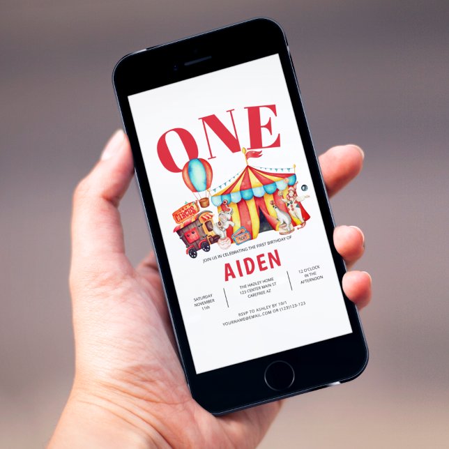 Invitation Festival du Carnaval du Cirque Spectacle 1er anniv (Créateur téléchargé)