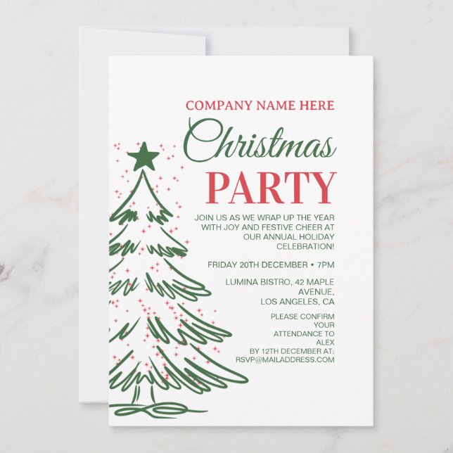  Invitation Festive Cheer Gif te Christmas Card Einladung (Vorderseite)