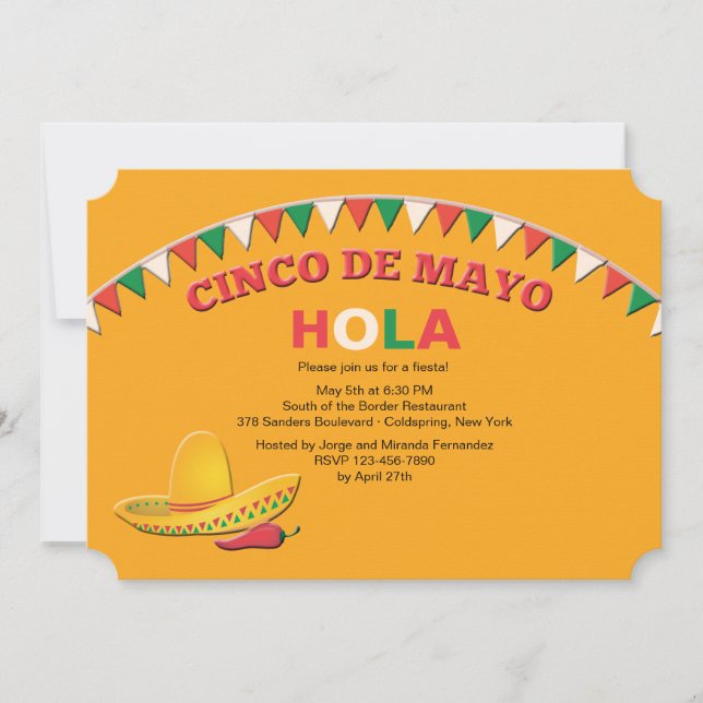 Invitation Festive Cinco de Mayo (Devant)