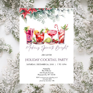 Invitation Festive Cocktail | Rendre les esprits lumineux