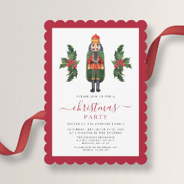 Invitation Festive Cute Nutcracker fête de Noël